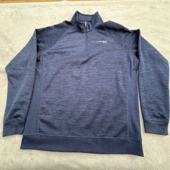 NWOT Sunice Stormpack Men's 1/4 Zip Blue/Black Heather Pullover Athletic Jacket - Picture 3 of 12